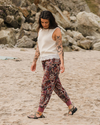 Day Dream Recycled Trouser - Vintage Patchwork Black/Multi - Lifestyle