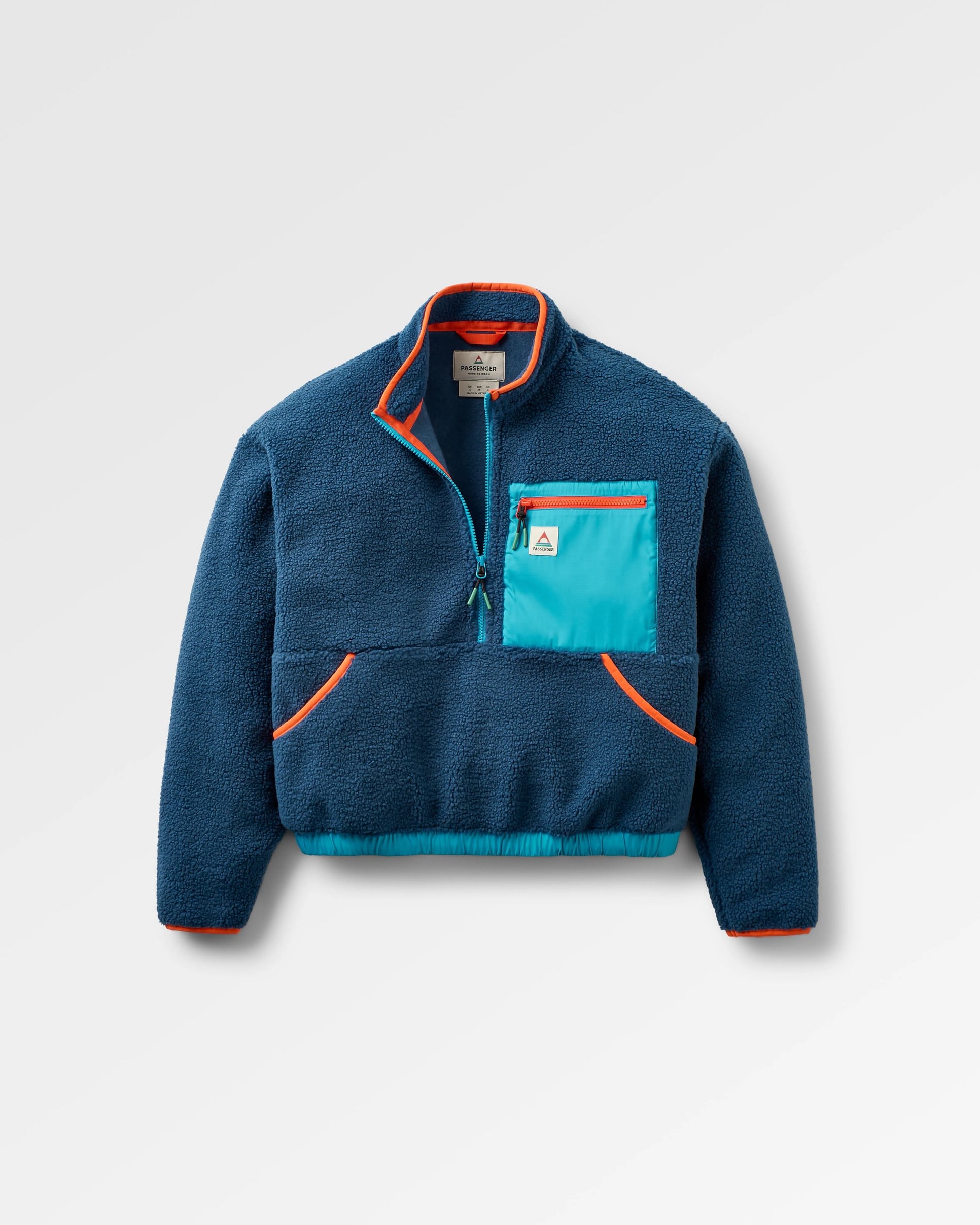 Ravi Recycled Sherpa Fleece - Dark Denim