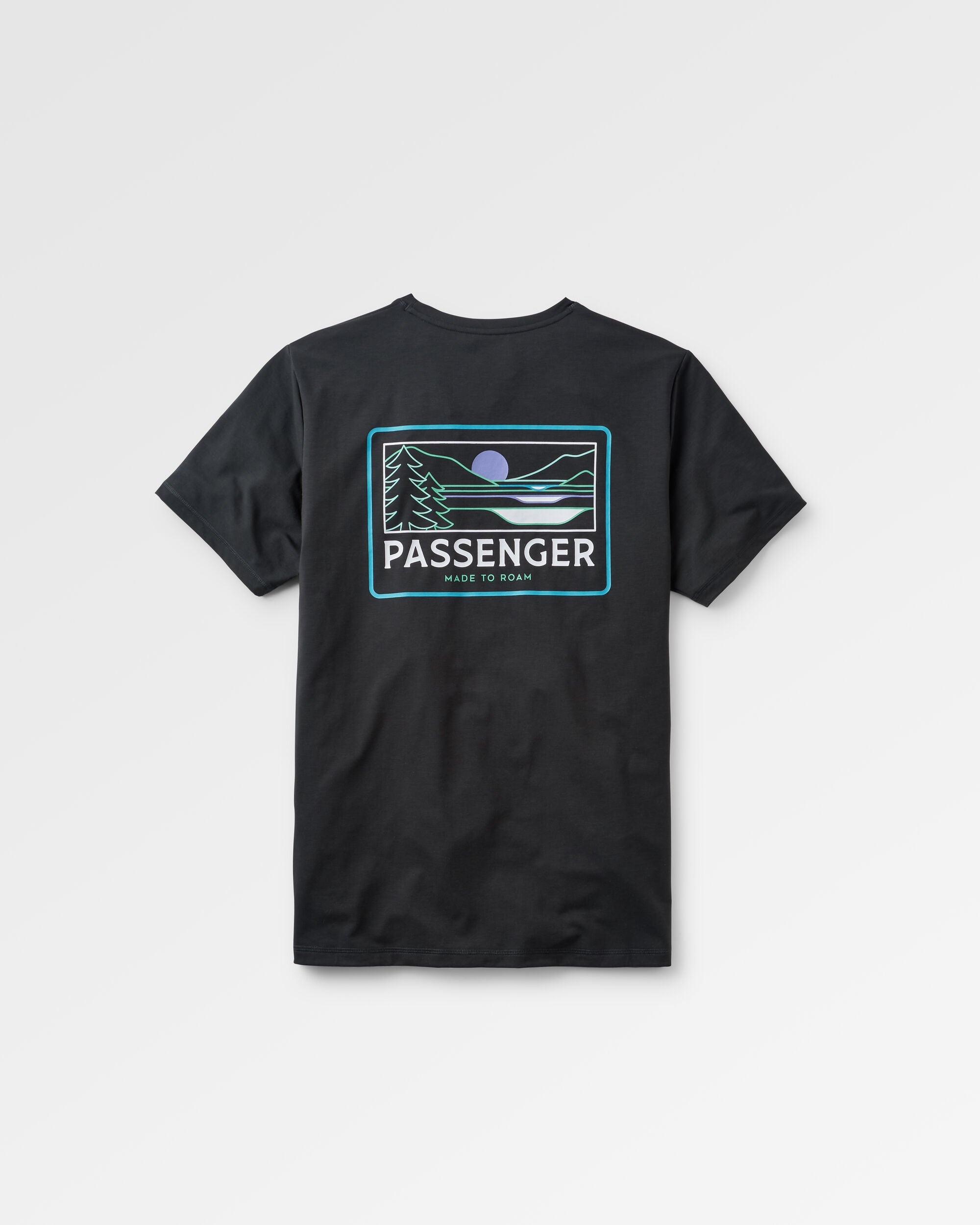 Roamer Men's Recycled Active T-Shirt - Black - Flatlay