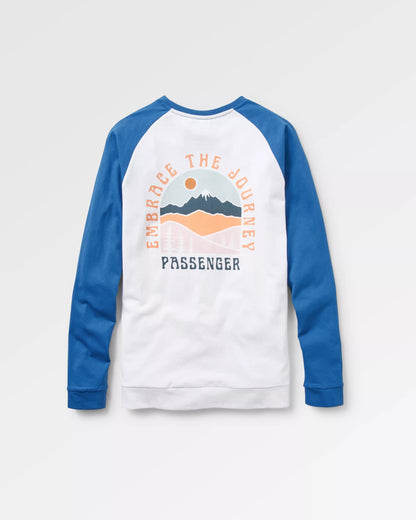 Outlook Recycled LS T-Shirt - True Blue - Flatlay