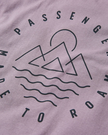 Escapism Recycled Cotton T-Shirt - Dusty Lilac - Flatlay