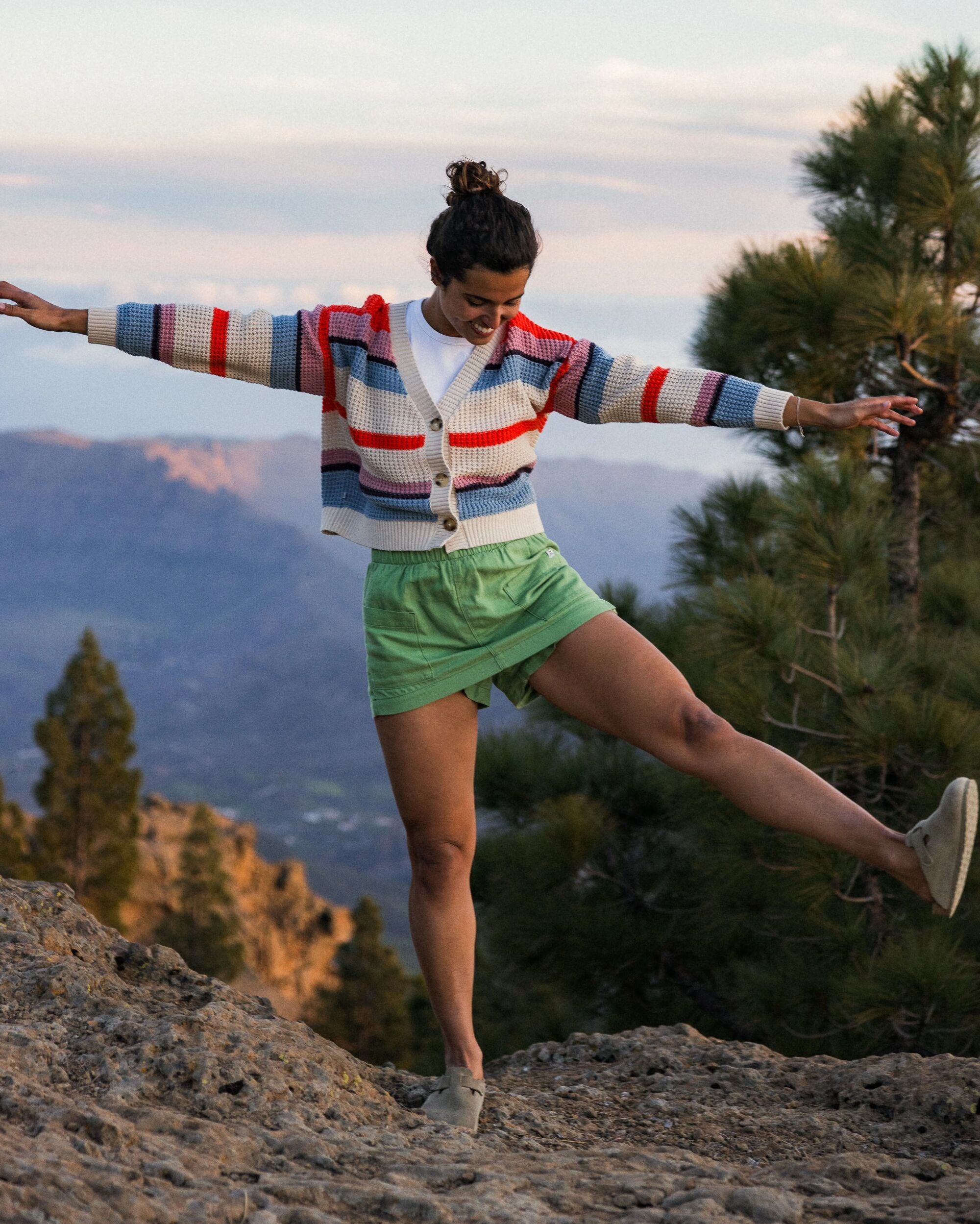 Whirl Lightweight Skort - Stem Green - Lifestyle