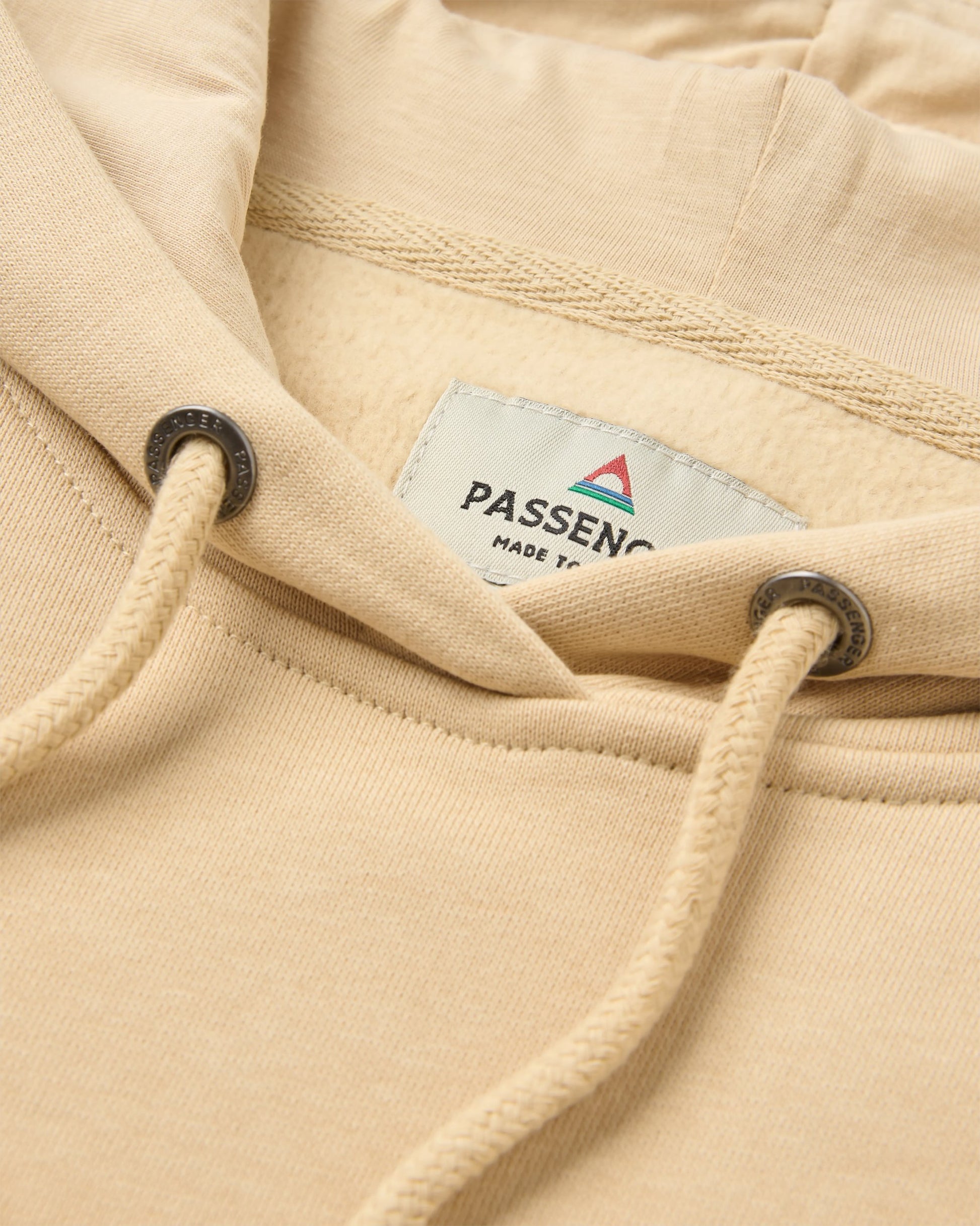 Odyssey Organic Cotton Hoodie - Stone - Flatlay