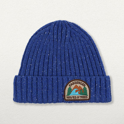 Katira Rib Knit Beanie - Blue Coral