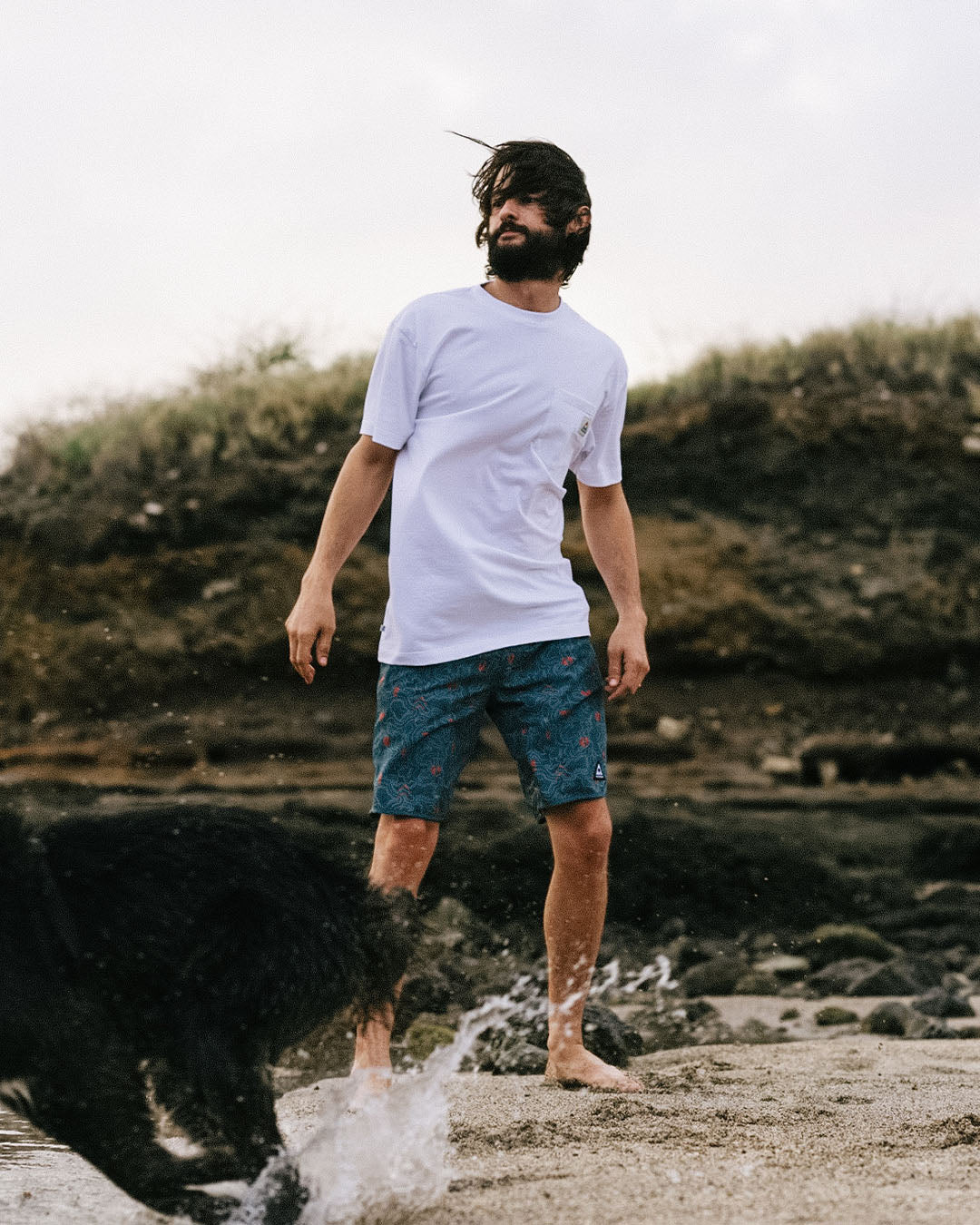 Heritage Recycled Cotton Pocket T-Shirt - White