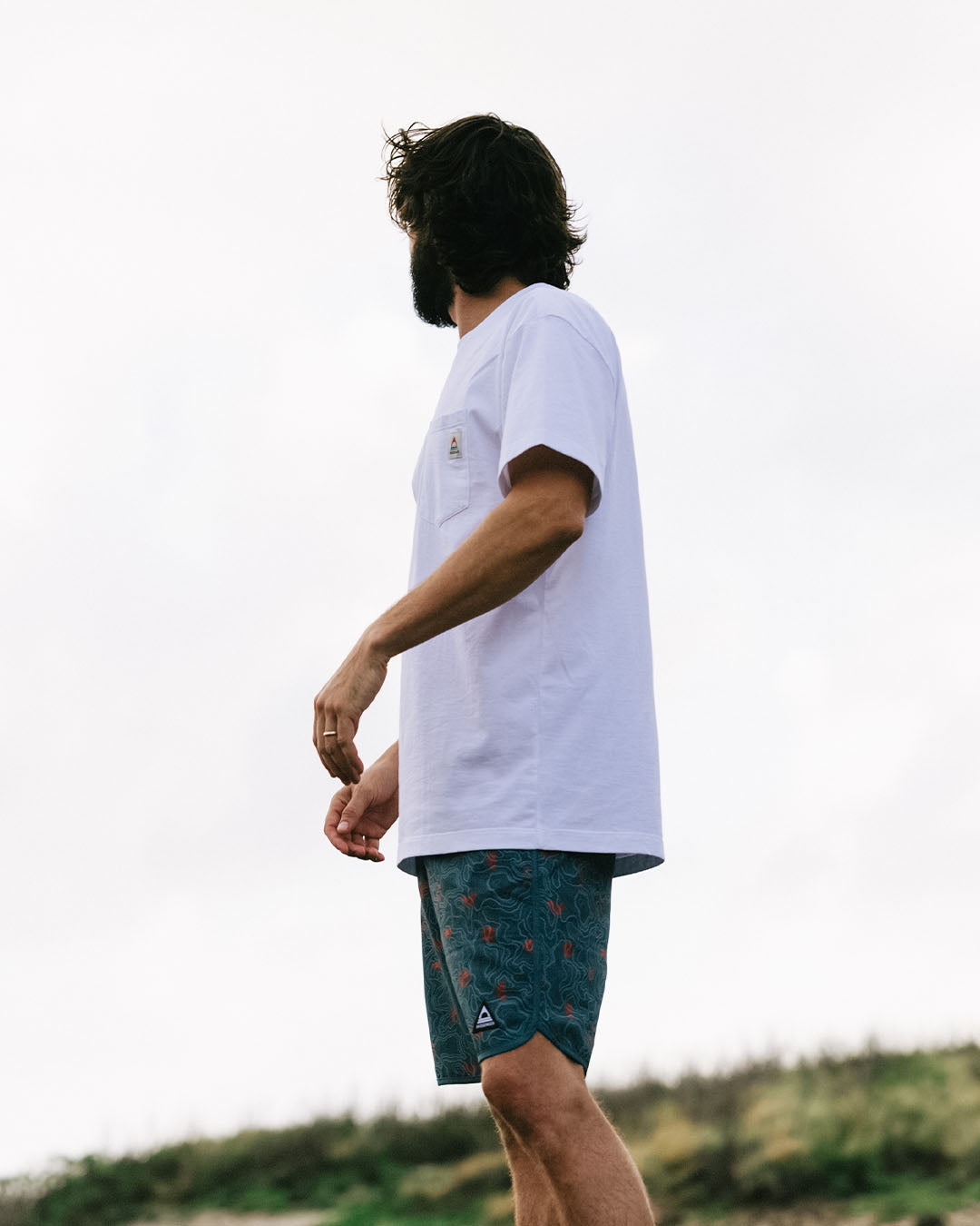 Heritage Recycled Cotton Pocket T-Shirt - White