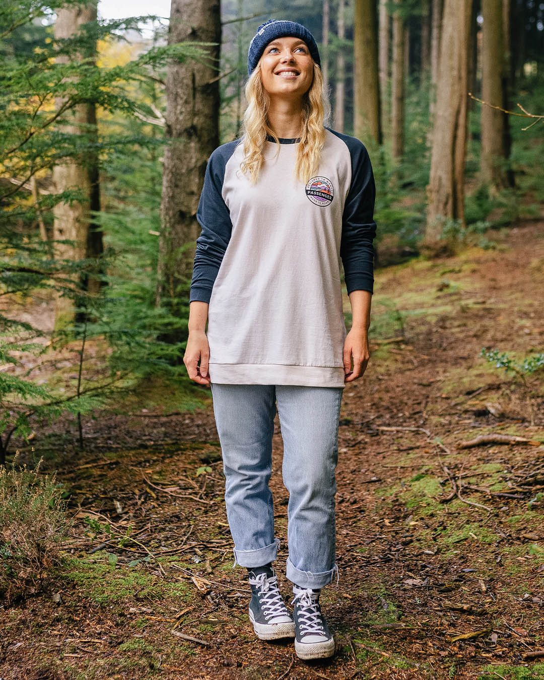 Wilds Oversized LS T-Shirt - Deep Navy - Lifestyle