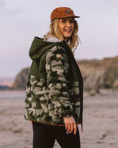 Sefton Recycled Deep-Pile Sherpa Fleece - Fir Tree