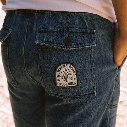 Pine Organic Cotton Cord Shorts - Washed Denim