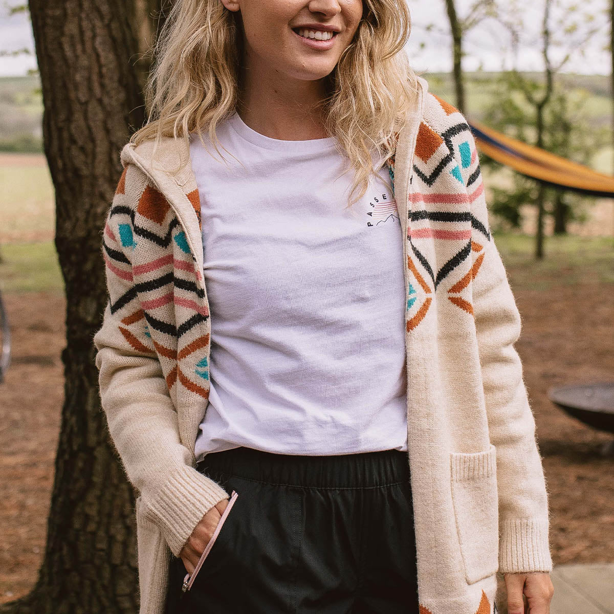 Palumbo Hooded Cardigan - Off White - Lifestyle