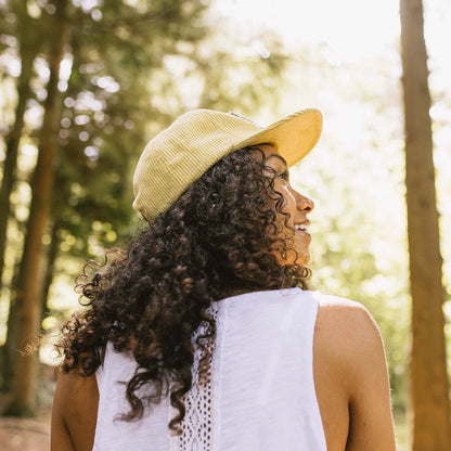 Womens_Hazy Recycled Cotton Cord Low Profile Cap - Ochre Yellow