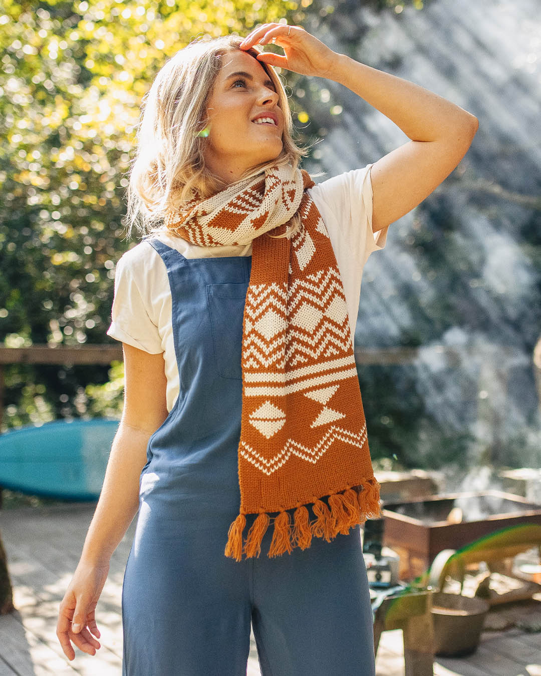 West Coast Acrylic Scarf - Glazed Ginger - Lifestyle