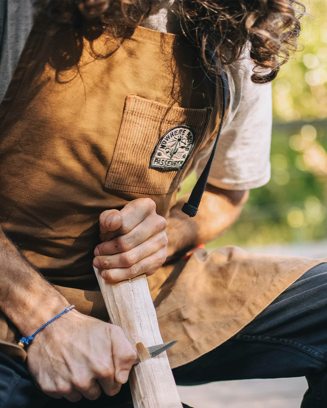 Yard Organic Cotton Denim Apron - Coconut - Lifestyle