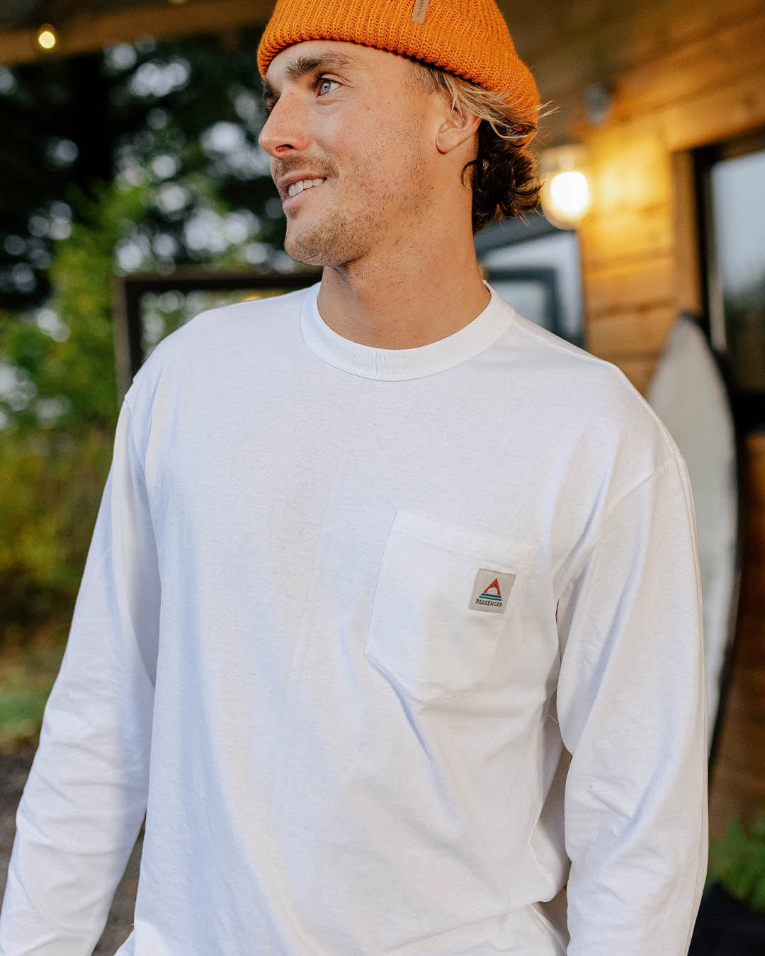 Heritage Recycled Cotton Ls T-Shirt - White