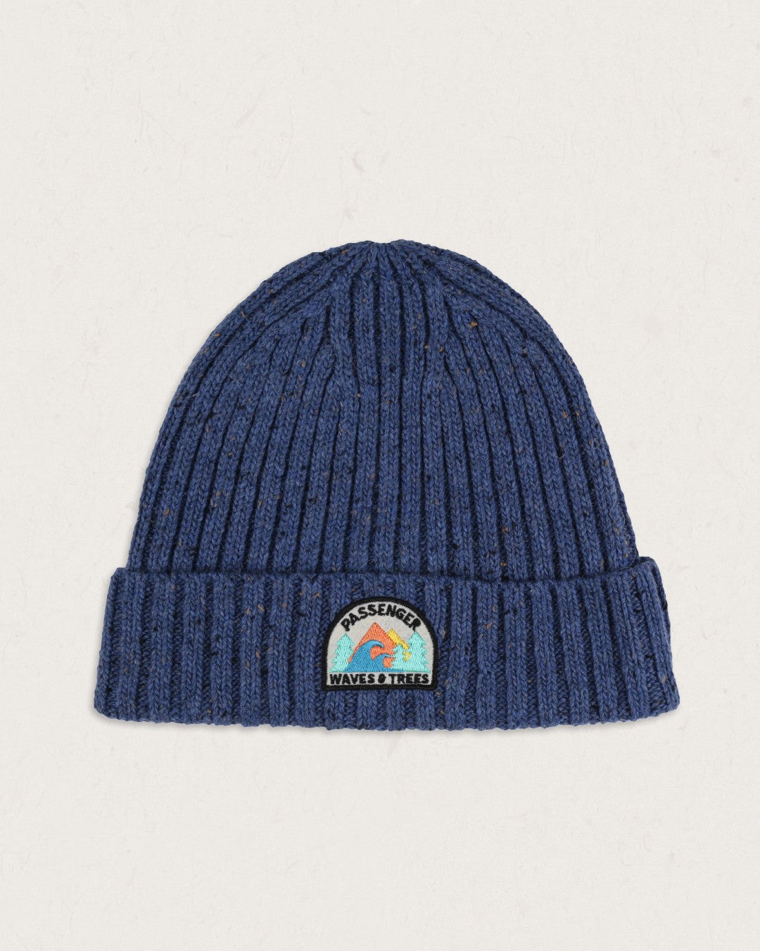 Katira Rib Knit Beanie - Blue Coral