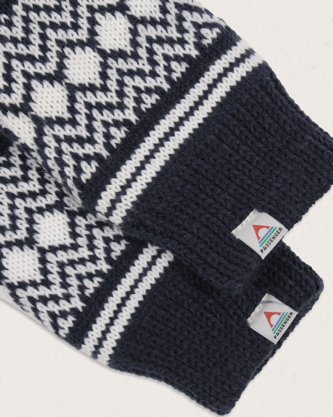 Powder Fleece Lined Acrylic Mittens - Rich Navy - Lifestyle