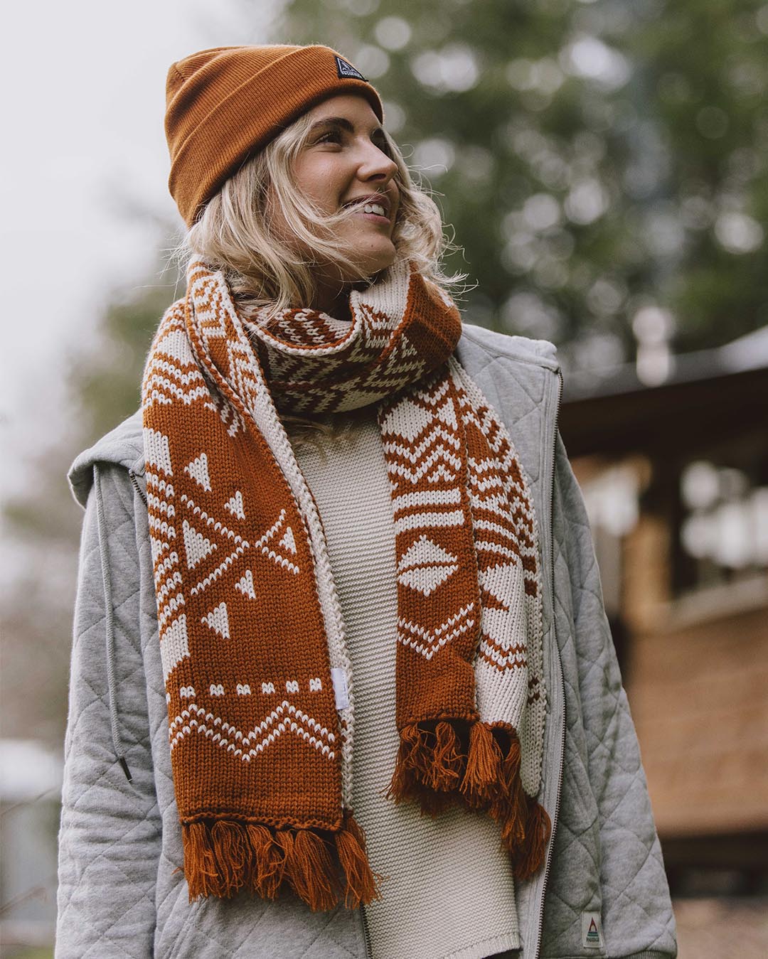 West Coast Acrylic Scarf - Glazed Ginger - Lifestyle