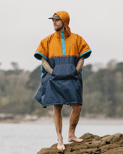 Outback Pull Over Changing Robe - Glazed Ginger/Deep Navy - Lifestyle