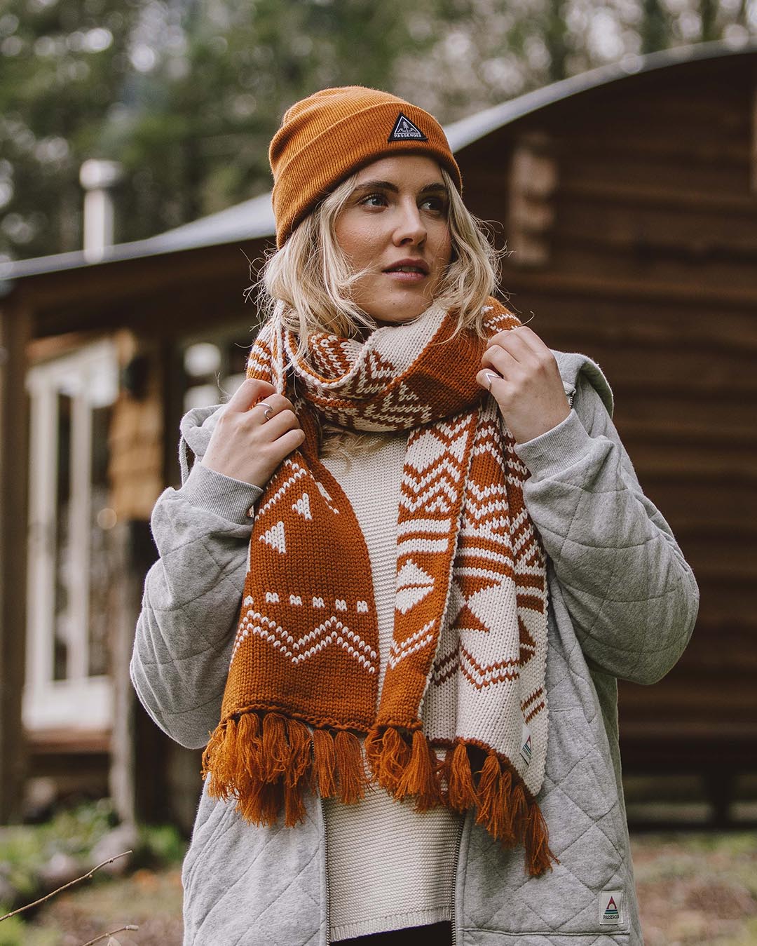 West Coast Acrylic Scarf - Glazed Ginger - Lifestyle