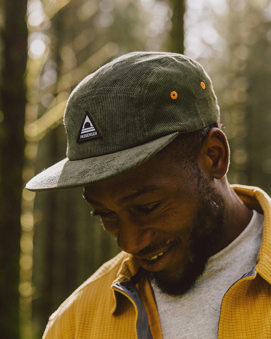 Fixie 5 Panel Recycled Cord Cap - Khaki