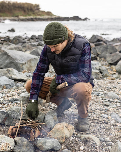 Gale Recycled Acrylic Knitted Gloves - Fir Tree