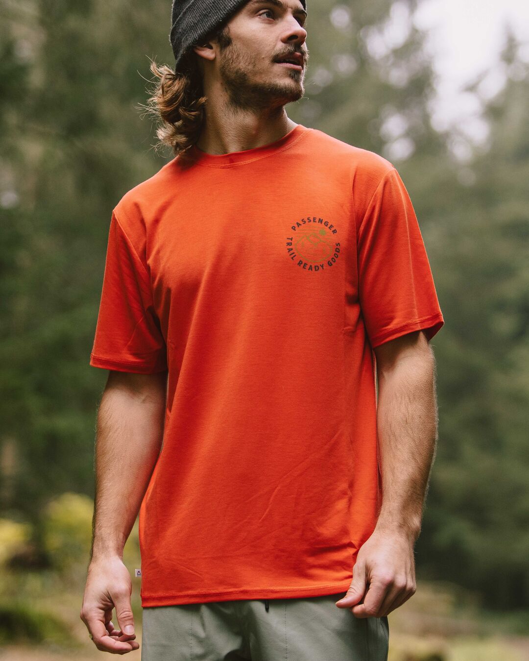 Trail Active T-Shirt - Warm Orange - Lifestyle