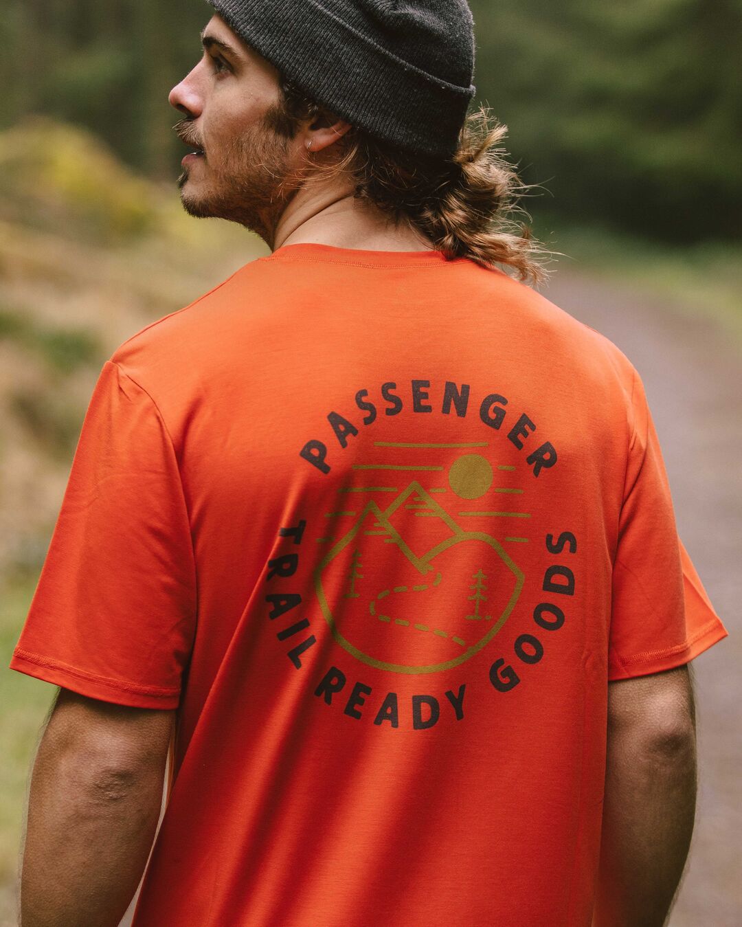 Trail Active T-Shirt - Warm Orange - Lifestyle